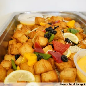 Codfish Tofu Bites <i>with lemon cheese dip</i>