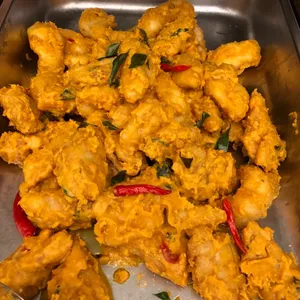 Salted Egg Yolk Fish with Curry Leaves