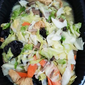 香炒素根包菜 Cabbage w/ Assorted Mushroom (NEW)