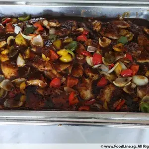 Baked Fish Fillet with Black Pepper Sauce