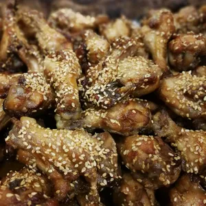 Drumlets in BBQ Sauce with Sesame