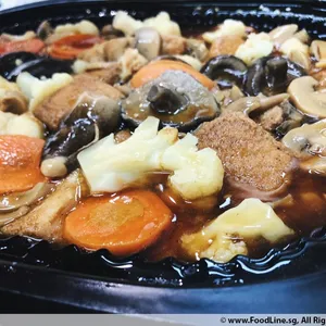 Egg Tofu with Mixed Mushroom