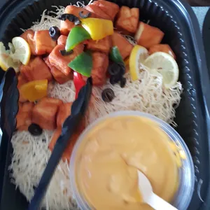 Codfish Tofu Bites <i>with lemon cheese dip</i>
