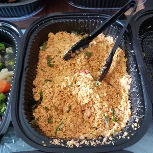 Cornflake-Crusted Fish <i>with curry leaf and chicken floss</i>