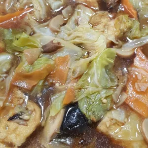 Egg Tofu with Mixed Mushroom