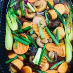 Egg Tofu with Mushroom & Seow Bai Chye