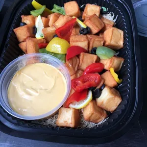 Codfish Tofu Bites <i>with lemon cheese dip</i>
