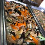 Longevity bailing mushroom with vegetables 百灵菇菜花