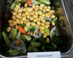 Stir-fried Mixed Greens with  Snow Pea, Lotus Root & Ginkonuts | Customer Photo | Pines Food Delight