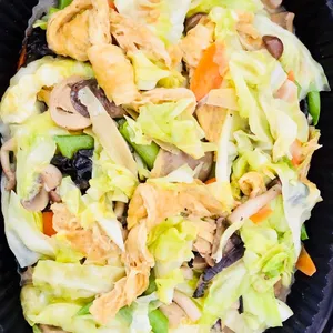香炒素根包菜 Cabbage w/ Assorted Mushroom (NEW)