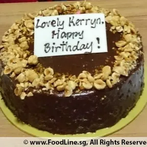1x Hazelnut Crunch @$32.9 (Size : 7 Inch (7-10 pax)) (Big Candles : 1) (Small Candles : 2)