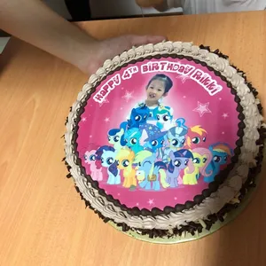1x PONY AND ME *(Price from $62.90 onward) @$62.9 (Size: 9 Inch (12-18 pax)) (Flavour: Blackforest) (Eggless: No) (Big Candles: 4) (Small Candles: 4)