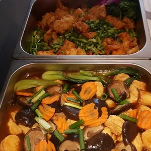 Egg Tofu with Mushroom & Seow Bai Chye
