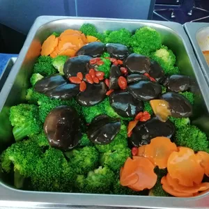 Vegetarian Oyster Sauce Broccoli w/ Mushrooms 斋香菇芥兰花