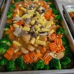 Golden Beancurd with Broccoli and Cauliflower