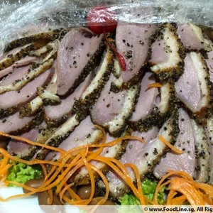 Assorted Cold Cut Combination 锦绣中西拼 (沙律鲜虾片, 生捞贵妃贝, 黑椒烟熏鸭片)<br>