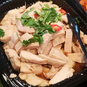 Grain Hainanese Chicken <i>with dark soy, homemade chilli and ginger puree</i>