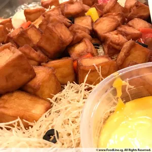 Codfish Tofu Bites <i>with lemon cheese dip</i>