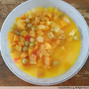 Mango Pudding with Fruit Cocktail