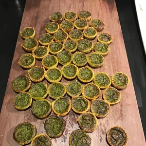Mini Spinach and Feta Quiche (V) <i>savoury french tart</i>