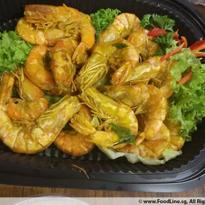 Fried Prawn with Pumpkin Cream 金瓜奶香虾