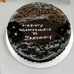1x Chocolate Banana Mousse Cake @$38 (Size: 20cm) (Qty of Big Candles: 1) (Qty of Small Candles: 9)