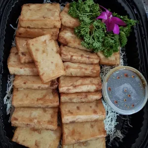 Signature Carrot Cake with Sweet Sauce