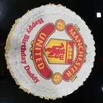 1x MANCHESTER (*Price from $58.90 onward) @$58.9 (Size : 8 Inch (12-18 pax)) (Flavours : Vanilla) (Eggless : No) (Big Candles : 4) (Small Candles : 1)