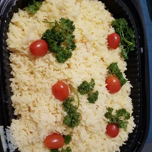 Baked Butter Rice w Ham & Raisins