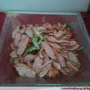 Japanese Sesame Dressing Smoke Duck w. Fresh Green Salad 熏鸭芝麻酱沙律菜