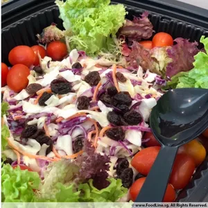 Red Cabbage Slaw with black raisin (V)