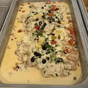 Oven-Baked Sutchi Fillet <i>with caper butter sauce</i>