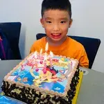 1x JAKE BIRTHDAY @$58.9 (Size : 8 Inch (12-18 pax)) (Flavours : Chocolate) (Eggless : No) (Big Candles : 1) (Small Candles : 7)