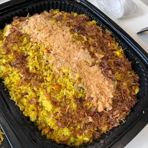 Pineapple Fried Rice with Chicken Floss