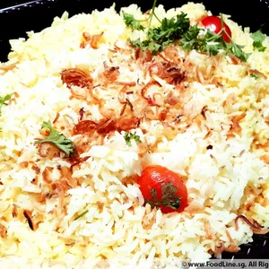 Baked Butter Rice w Ham & Raisins