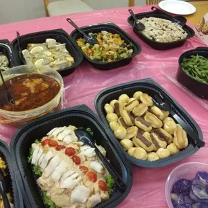 Cocktail Potato Salad with Smoked Chicken