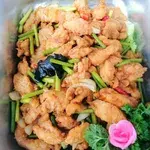大蒜蒜花炒鱼片 Sliced Fish w/Leek