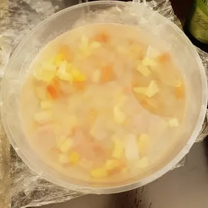 Chilled Ice Jelly with Fruit Cocktail