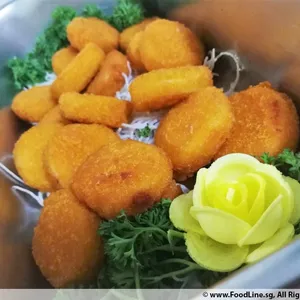 Fried Breaded Prawns With Mayo