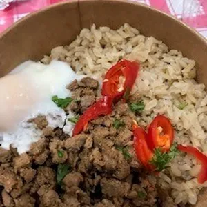 6x Basil Minced Chicken W/ Brown Rice & Egg (New!) @$7.5