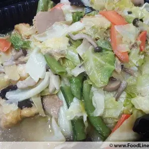 香炒素根包菜 Cabbage w/ Assorted Mushroom (NEW)