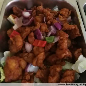 Fried Fish with BBQ Sauce