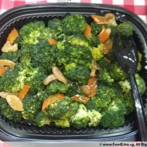 Broccoli mixed mushroom with Fatt Choy