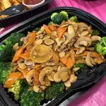 Broccoli mixed mushroom with Fatt Choy