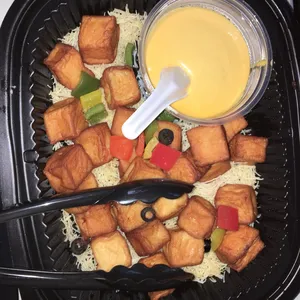 Codfish Tofu Bites <i>with lemon cheese dip</i>