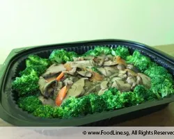 Fortune Sauteed Broccoli with Mushroom | Customer Photo | International Catering Pte Ltd