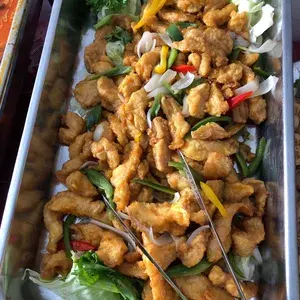 香橙三椒炒鱼片 Sliced Fish w/Orange Sauce & Capsicum