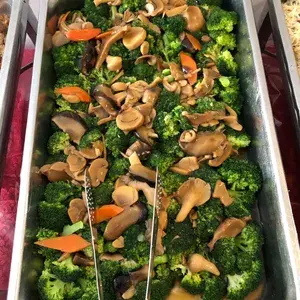 鲍鱼菇三菇西兰花 Sauteed Broccoli w/Abalone Mushroom