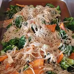 Broccoli with Enoki Mushrooms