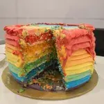 1x Rainbow Wonderland @$45.9 (Size : 7 Inch (7-10 pax)) (Big Candles : 2) (Small Candles : 2)